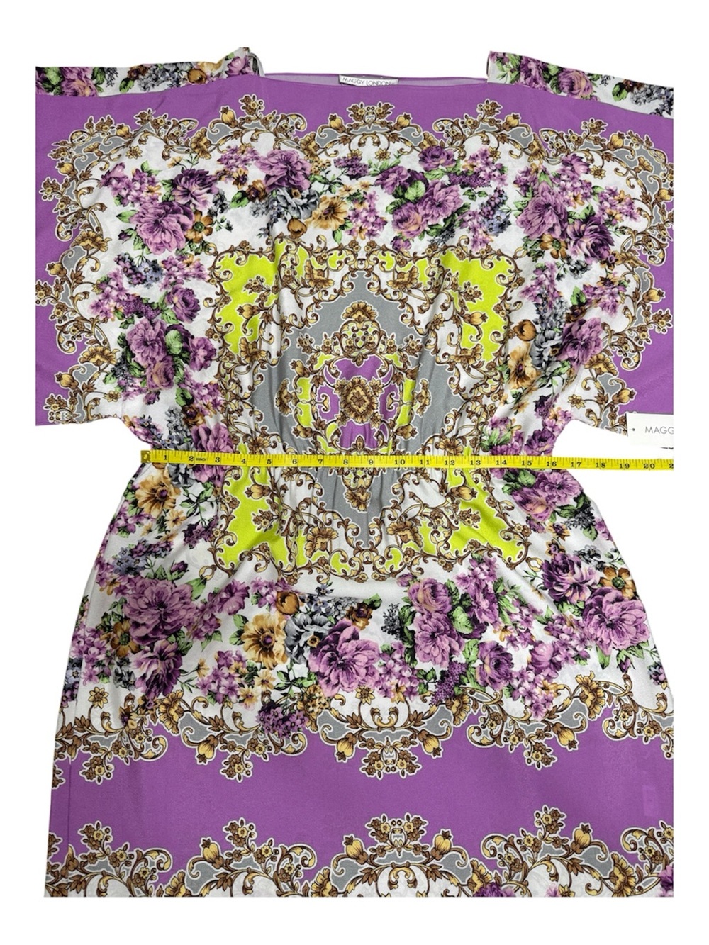 Maggy London Purple and Green Floral Dress - Picture 10 of 12